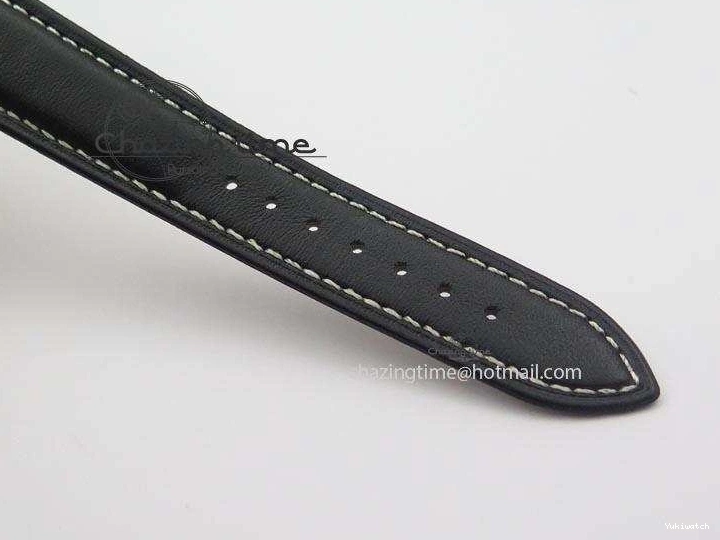 On Strap Black And Dial Numeral Date Leather A2824 Markers YG Cellini Brown Stick 0731